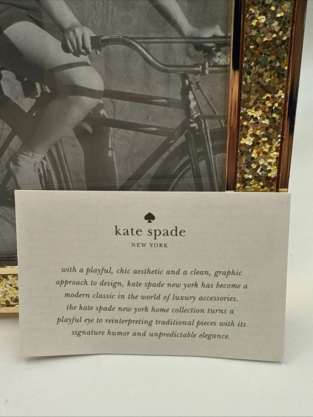kate spade x lenox Gold Glitter Frame with Metallic Trim